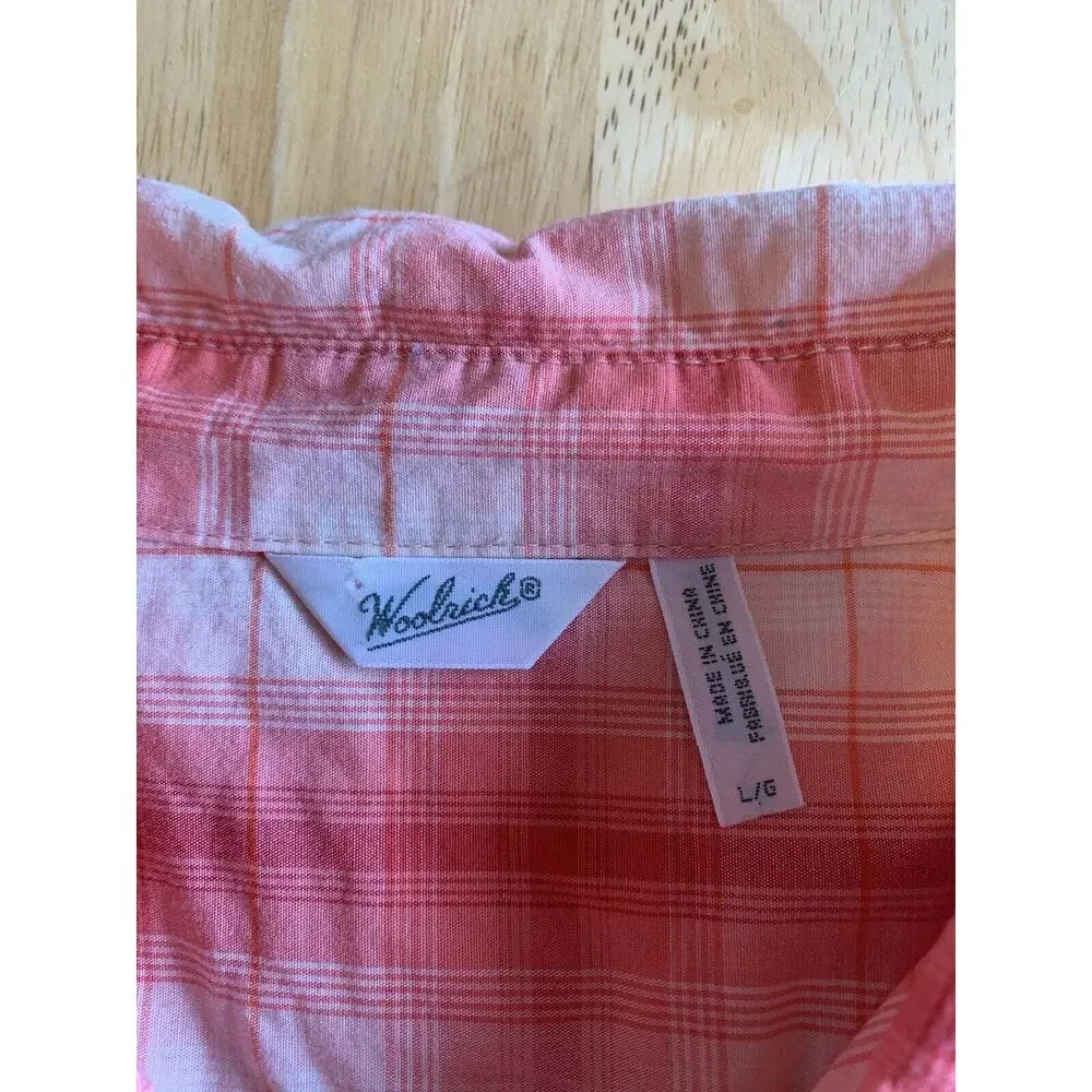 Woolrich Women’s Coral‎ Cream Plaid LS Shirt - Picture 10 of 11